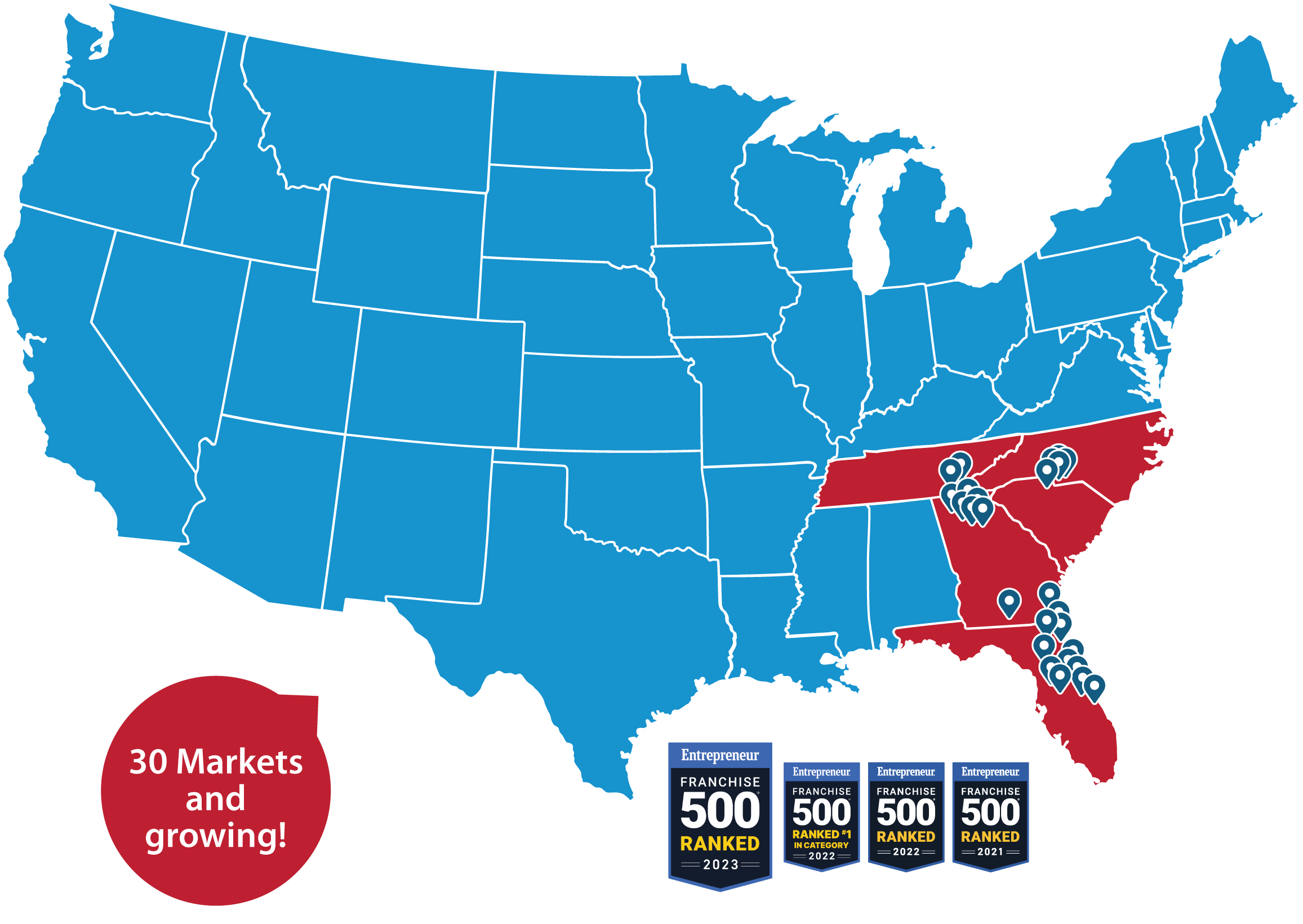 Money Pages Franchising Map Locations